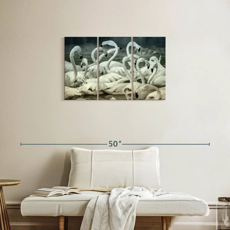 Brampt Flamingos Sepia, 20" H x 33" W