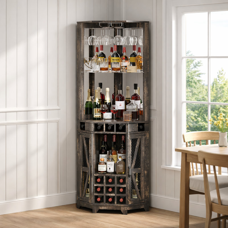 Armoire de bar en coin Jangleus