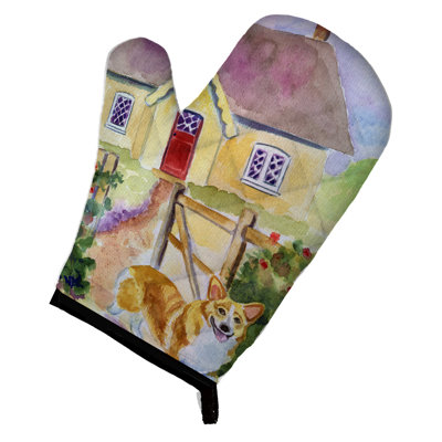 Caroline's Treasures Pembroke Corgi Polyester Oven Mitt Set