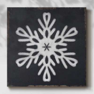 Tableau noir flocon de neige III