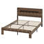Structure de lit plateforme en bois avec tête de lit à DEL avec rangement et 2 USB, grand rangement sous le lit
