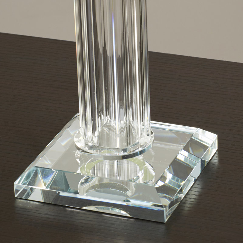 21.5" H x 4" W x 4" D Glass Tabletop Candlestick, 21.5" H x 4" W x 4" D