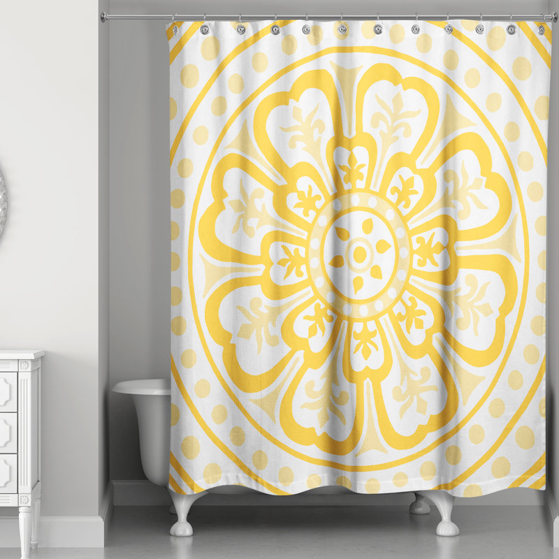 Rideau de douche Maloy, Jaune