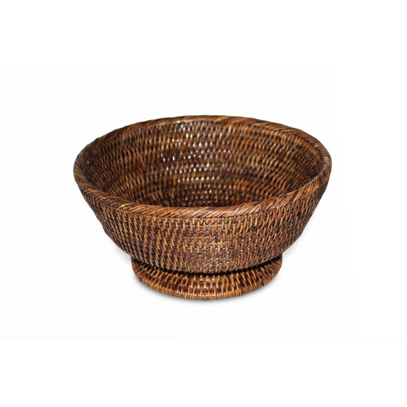 Wicker Decorative Basket, Antique Brown