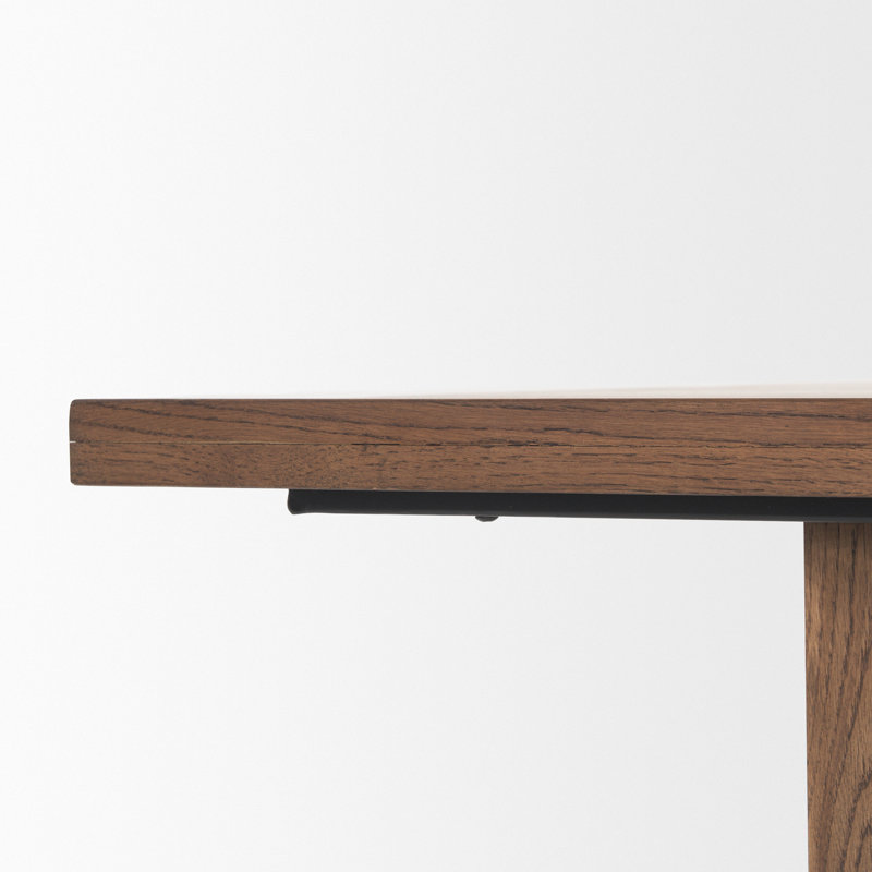 Suke Solid Wood Dining Table, Brown