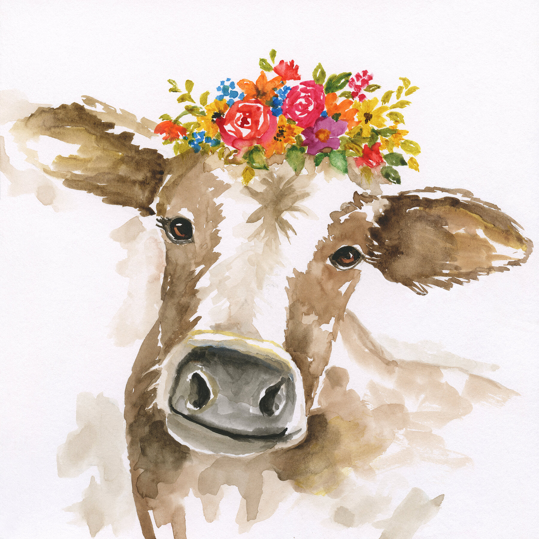 cow watercolour