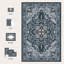 Tapis lavable 8 pi x 10 pi avec envers en caoutchouc antidérapant bleu-118105524-122568110