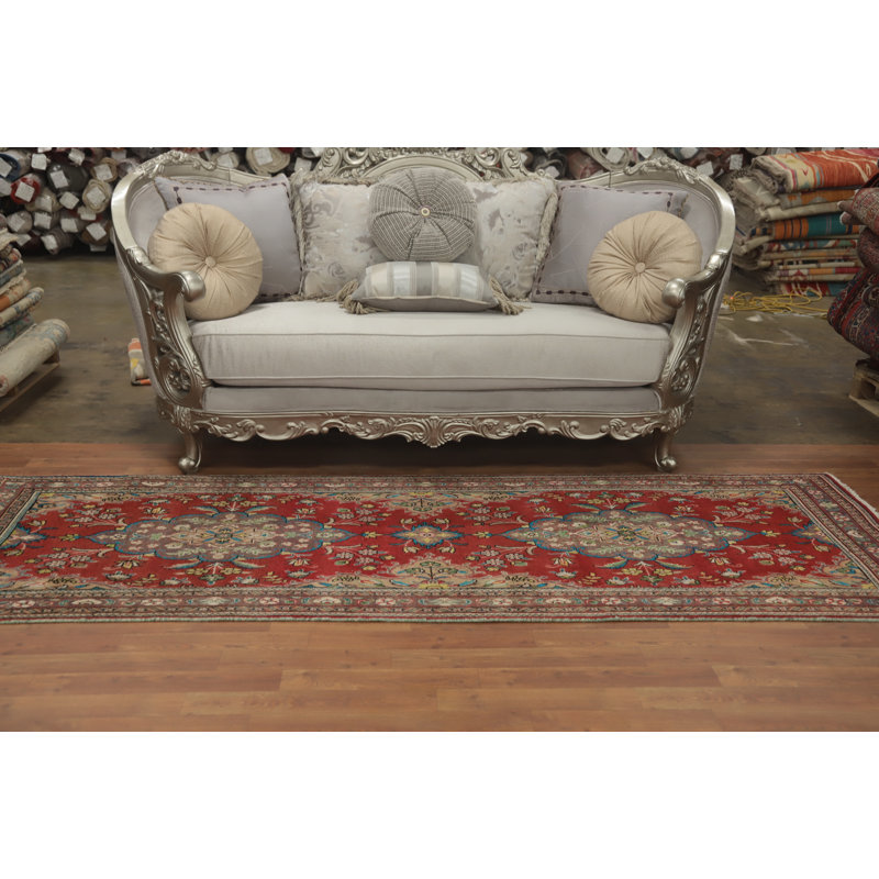 Tapis de couloir oriental traditionnel rétro en laine 3 x 9