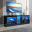 Meuble télé 55 po à DEL ultrabrillant moderne pour téléviseur 60/65 po avec prises de courant, tablettes réglables, compatible PS5-1785157576-1785157583