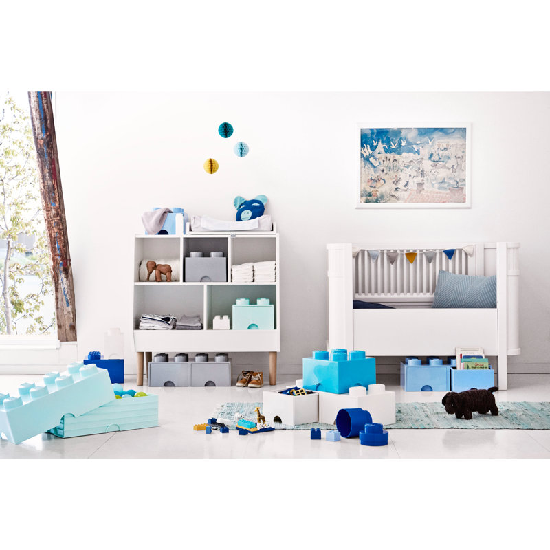 Tiroir de rangement pour briques Sharpsville LEGO 8, bleu vif, Bleu clair