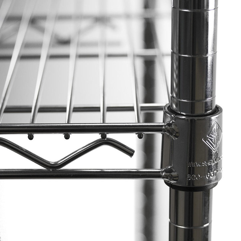 Étagère en fil de chrome avec 5 tablettes P 18 po x l 24 po x H 72 po Shelving Inc., H 54 po x l 18 po x P 18 po