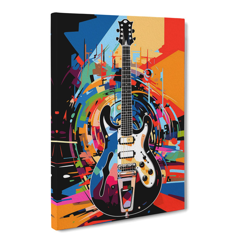 Electric Guitar Pop - Wrapped Canvas, 50cm H x 35cm W x 3cm D