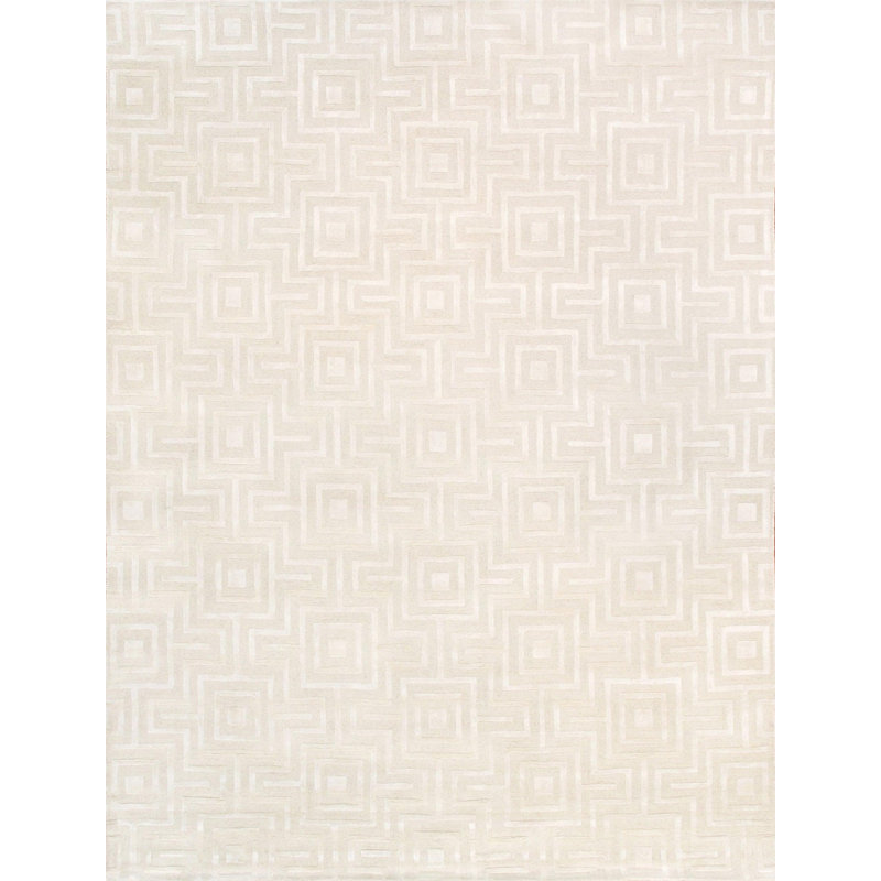 Geometric Area Rug in Ivory