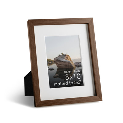 Cadre photo en bois massif avec verre