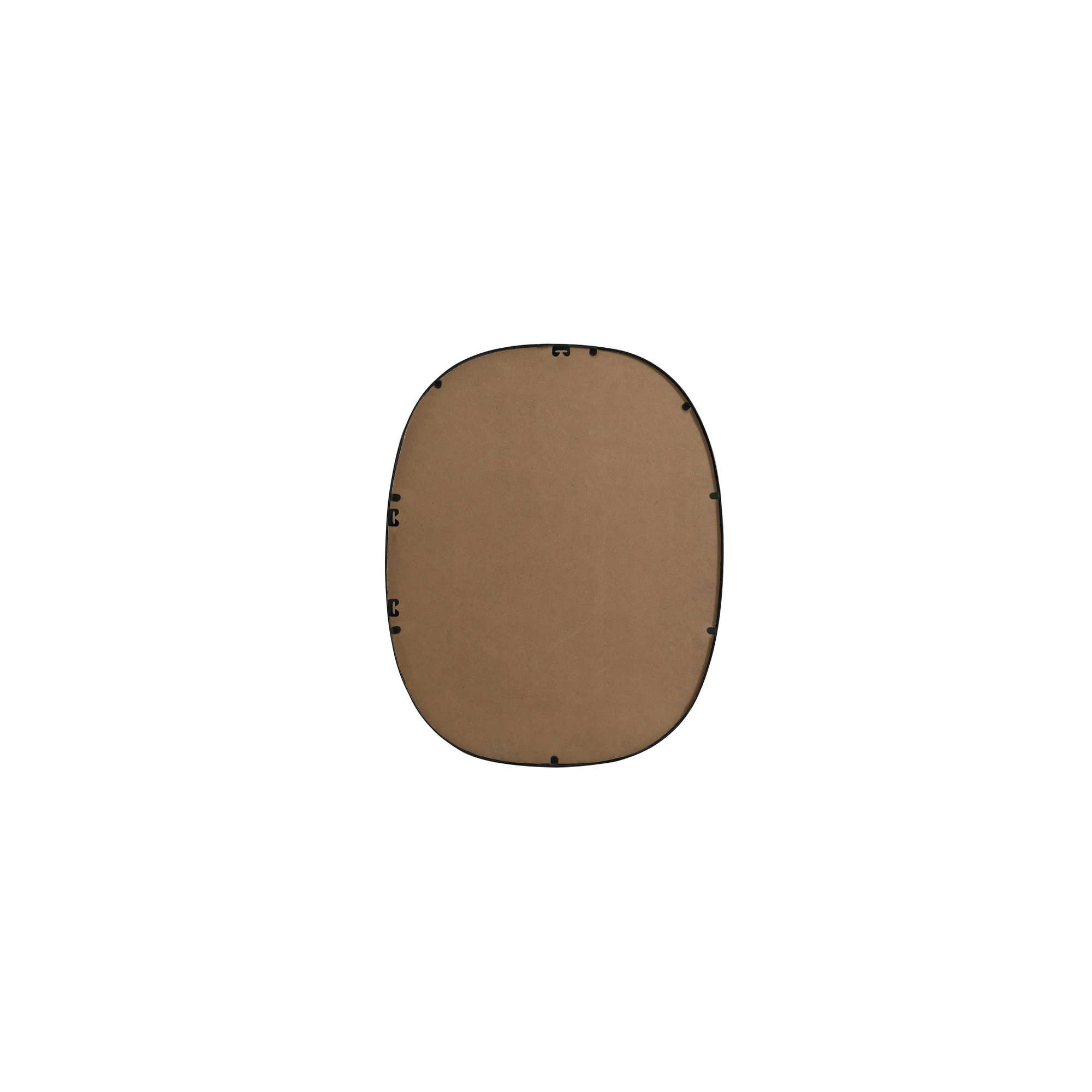 Sabine Metal Curved Oval Wall Mirror, Black, 30" x 24"