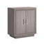 Armoire de rangement fonctionnelle et grise moderne avec rangement dissimulé et étagère compacte pour la cuisine, facile à assembler