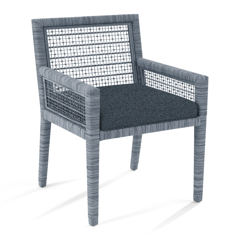Chaise avec accoudoirs Glinda, Bleu de base; 0317-63, Verre d'eau