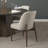 Bacco Curved Back Oatmeal Fabric Dining Side Chair-953140468
