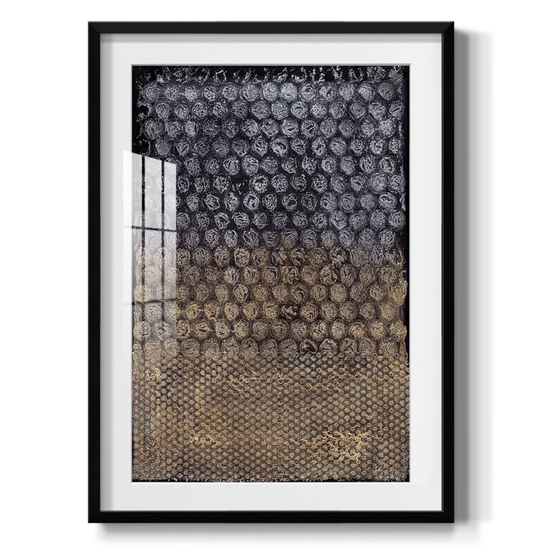 Imprimé matière mouchetée III - Impression encadrée, H 28,5 po x l 20,5 po, Noir