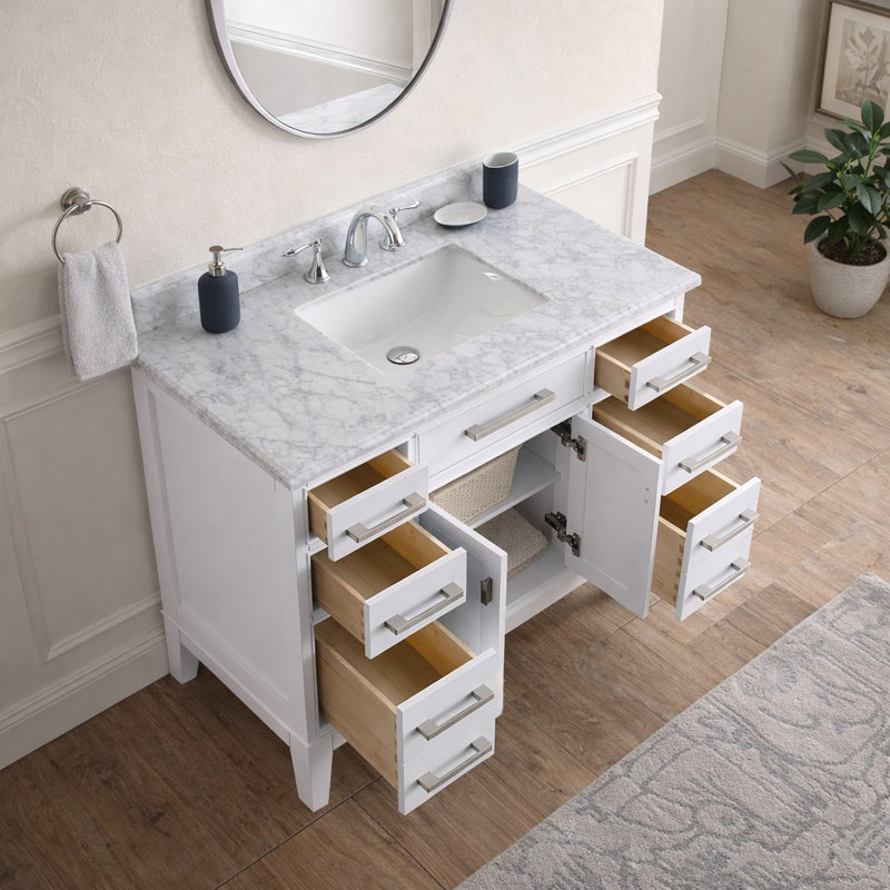 Ensemble de meuble-lavabo simple 42 po Herrell, Blanc