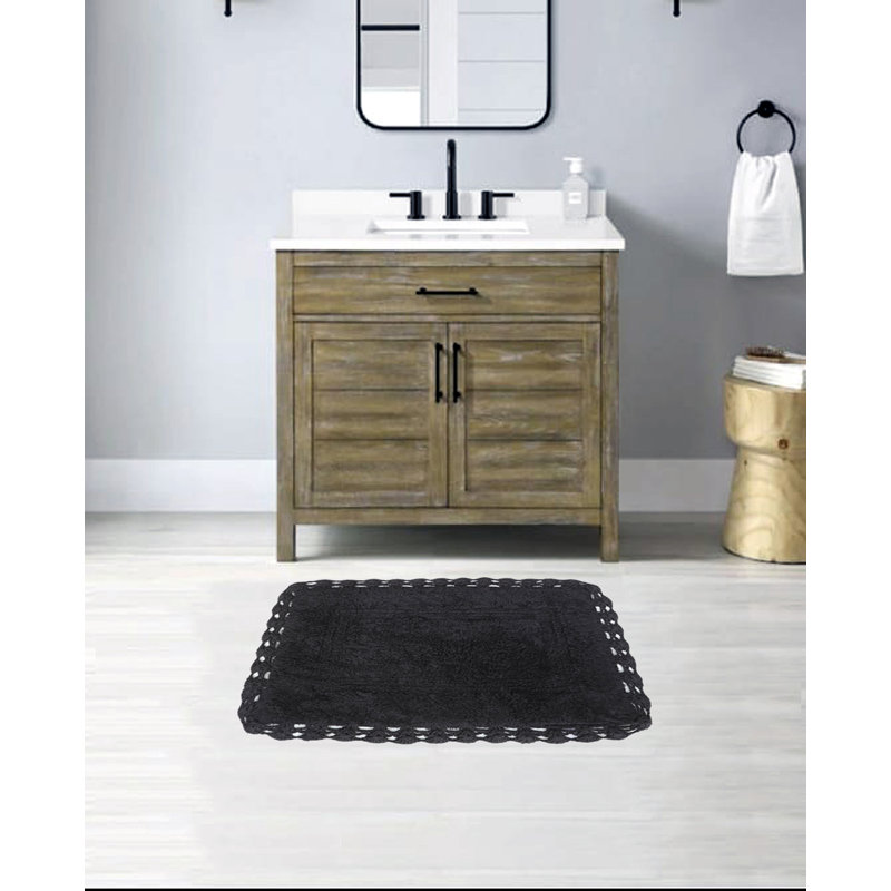 Ensemble de tapis de bain Rosellen, Noir