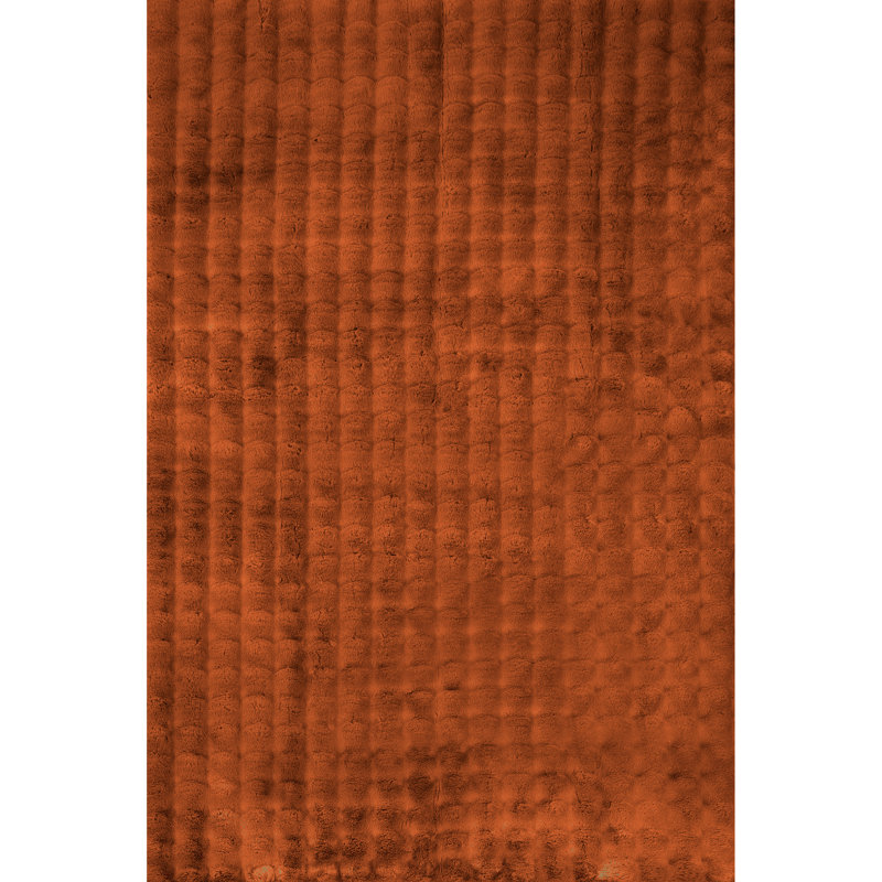 Jeni SuperiorWash Solid Faux Rabbit Machine Washable Area Rug, Rectangle 4' x 6'4"
