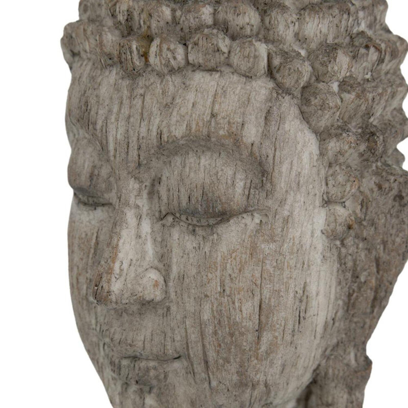 Tête de Bouddha Rayshawn, H 8 po x l 4,5 po x P 4,3 po