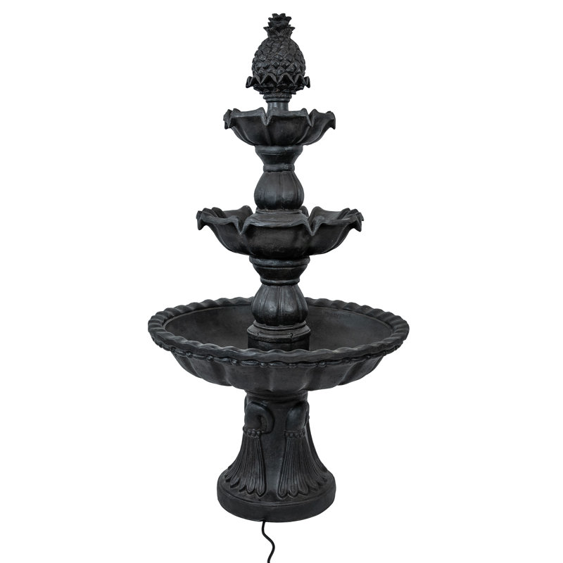 3-Tier Welcome Garden Water Fountain - 57 in - Deep Espresso