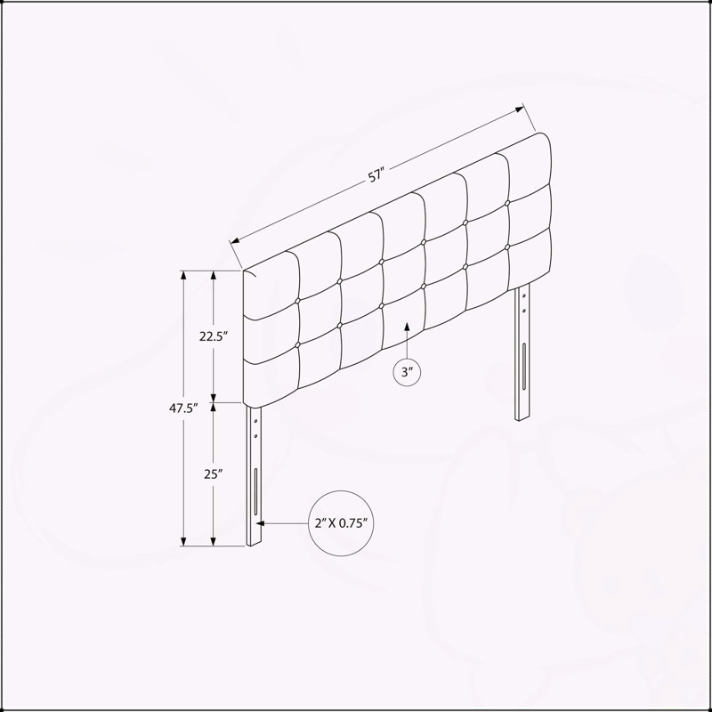 Lit, tête de lit seulement, chambre à coucher, revêtement, aspect cuir, transitionnel, Double, Brun