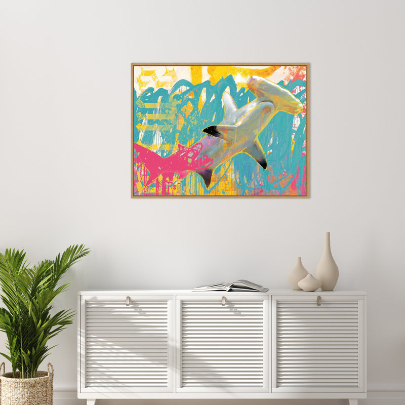«Swim» par Porter Hastings, reproduction d'art sur toile encadrée, H 32 po x l 42 po