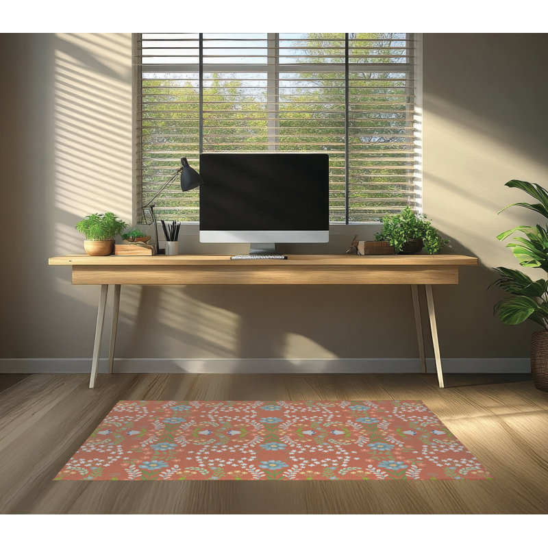 Tapis de bureau Cecelia, L 60 po x P 84 po, Terracotta