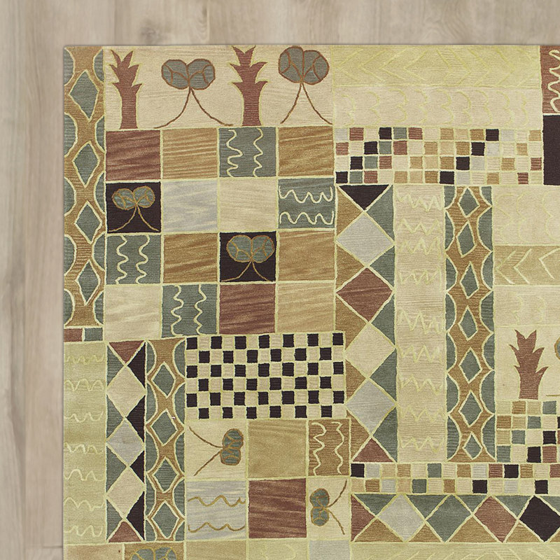 Tapis de zone beige en laine touffeté à la main sud-ouest Claxton
