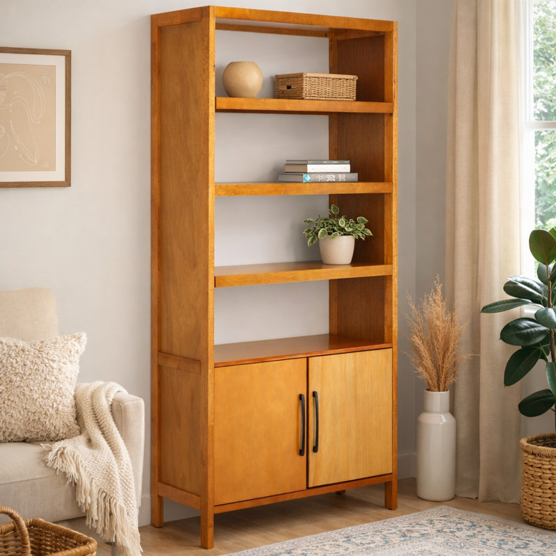 74"H X 35"W Mainebury Bookcase and Storage Shelf 