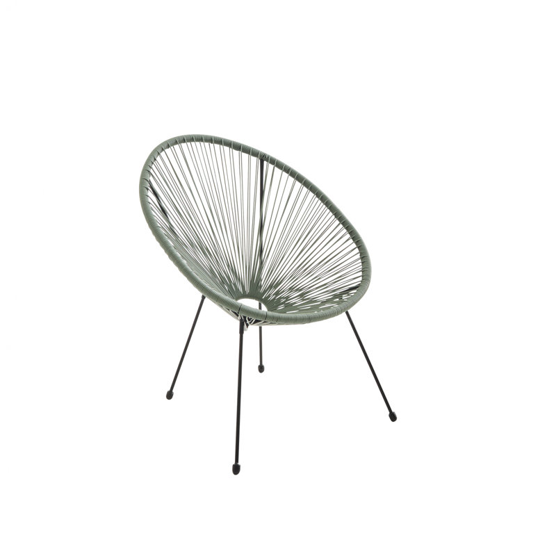 Lemeiux Patio Dining Armchair with Cushion, Sage Green