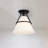 1 LT Ceiling Light in Matte Black-308220302-308220299