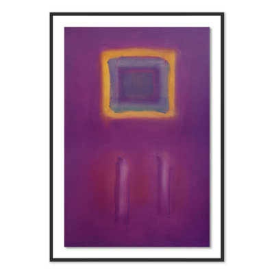 Figures In A Souk Purple Print by Charles Stuart