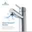 Robinet de lavabo vasque haut à un trou avec finition chromée Blossom - Robinet de meuble-lavabo moderne en laiton massif avec poignée simple et tuyau d'alimentation en eau-26720411