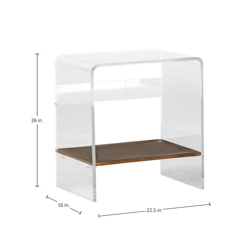 Sloan Lucite Waterfall End Table