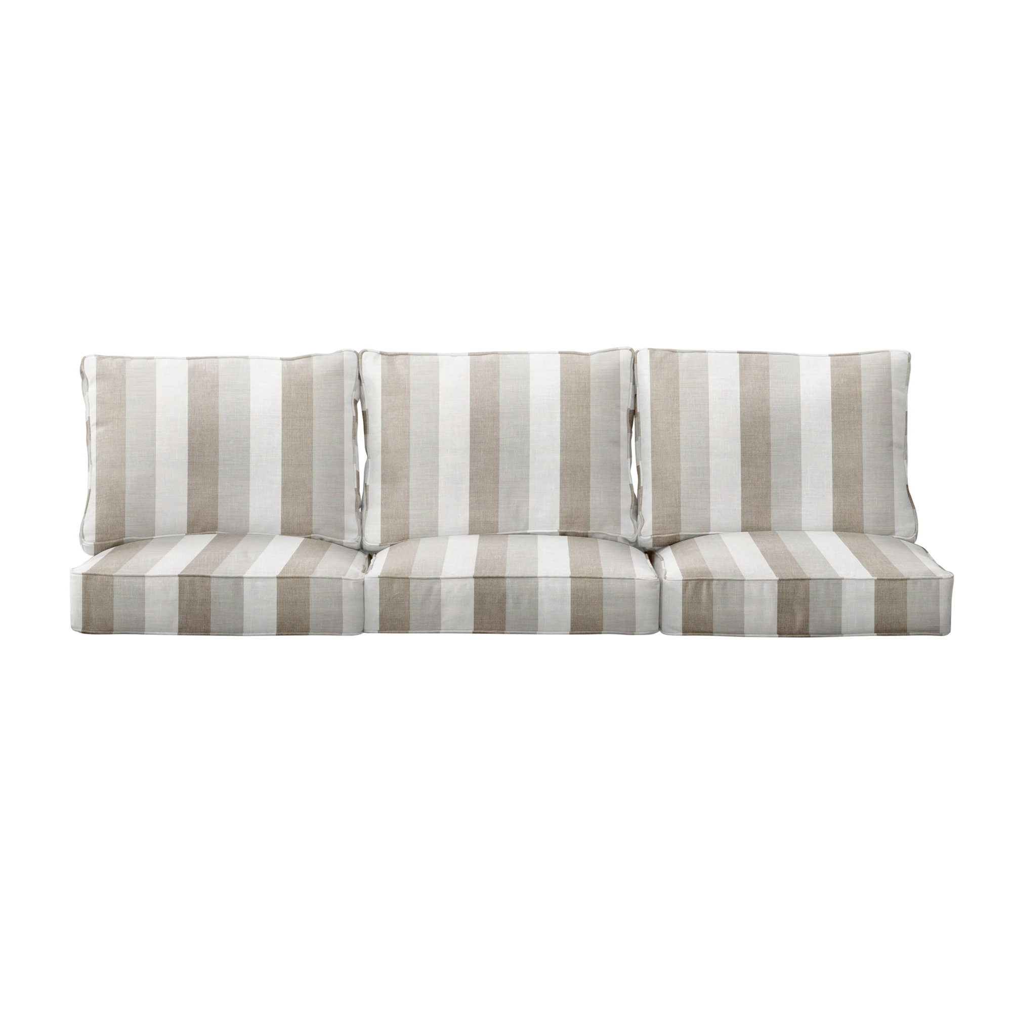Striped Outdoor Sofa, 25" W x 23" D, Brown Stripe Sunbrella®
