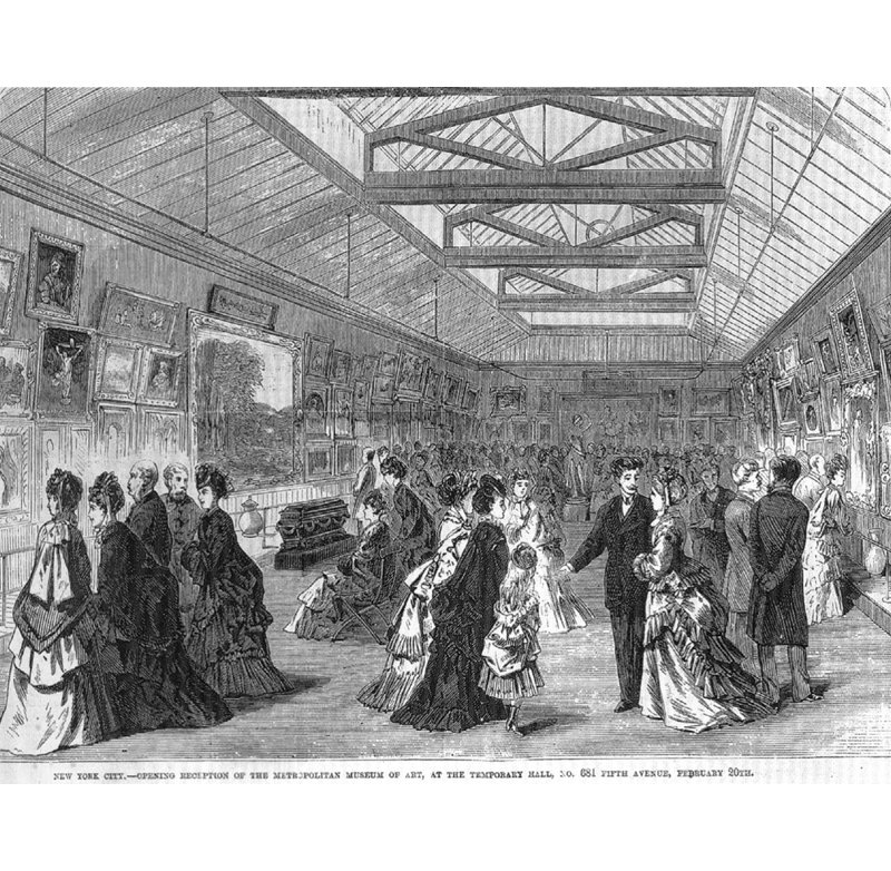 New York City Metropolitan Museum, H 14 po x l 18 po