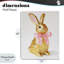 Plaque de lapin de Pâques doré avec ruban, design par The Prints Vibe