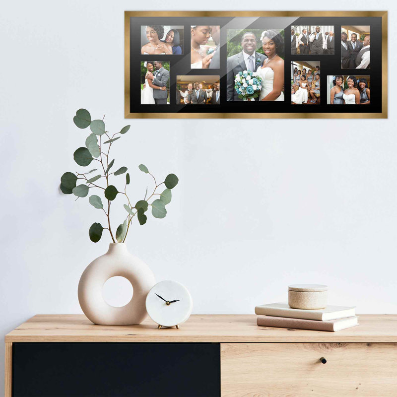 Cadre en bois, Bronze / noir