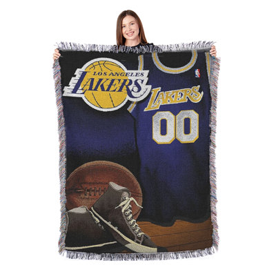 NBA Throw Blanket, Vintage Basketball Fan Decor, 48x60 Inches