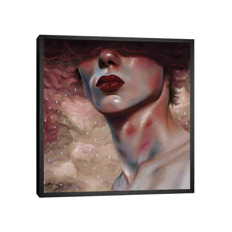 Make It Rain by Teodora Jelenic - Painting on Canvas, Black Framed, 66.04 cm H x 66.04 cm W