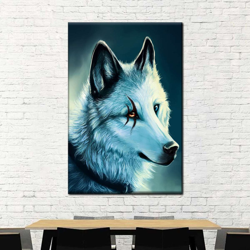 Loup solitaire, H 12 po x l 8 po x P 1 po