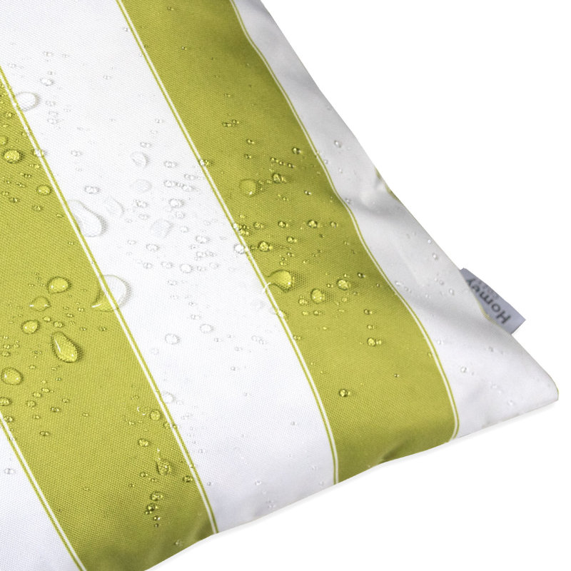 Josephine Striped Outdoor Reversible Throw Pillow, Lime, 18" x 18"