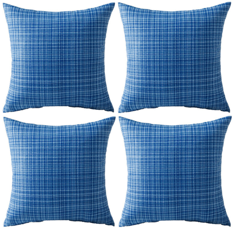 Waterproof Outdoor Pillow Covers Outdoor Reversible Pillow Cover, Blue, 20" x 20"