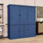 Grand garde-manger de style campagnard avec 4 tiroirs, 8 tablettes réglables et 5 portes de cuisine-567242843