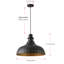 1 luminaire suspendu en fer noir à intensité variable avec lampe sable