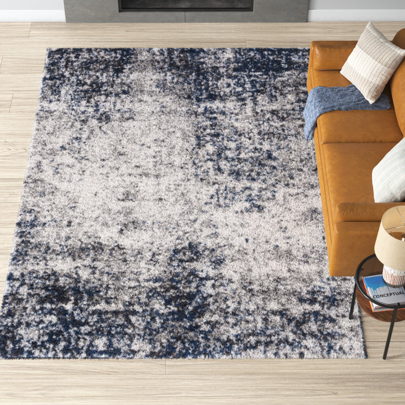 Mertens Abstract Machine Woven Area Rug, Rectangle 8' x 10'